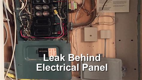 electric box wet in use|wet electrical panel leaks.